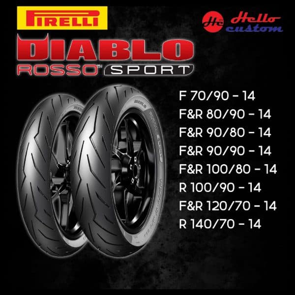 ยาง Pirelli Diablo Rosso Sport 14 นิ้ว PCX 125 150